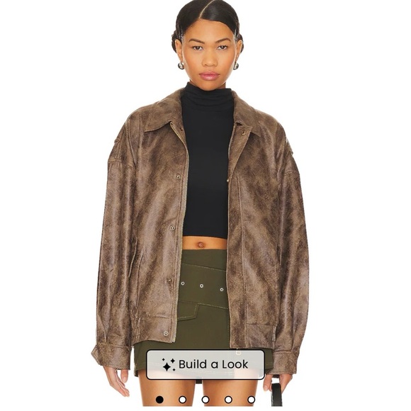 Lioness Jackets & Blazers - Lioness Kenny Bomber Jacket in Chocolate